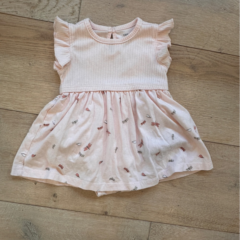 Carter's Pink Flutter Sleeve Dress